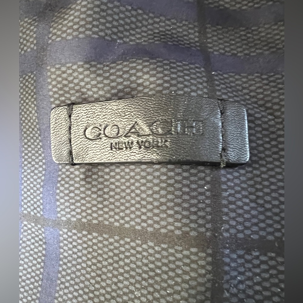 Coach Packable Plaid Black Backpack - image 3